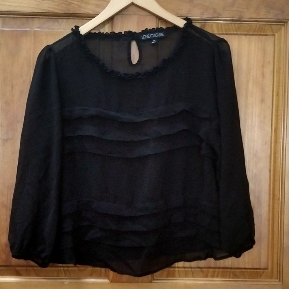 sheer black cropped top _ love culture